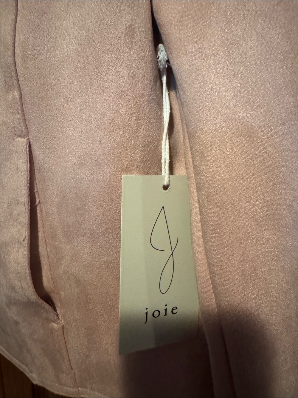 Joie Pale Pink Faux Suede Moto Jacket NWT Size M - Picture 5 of 7